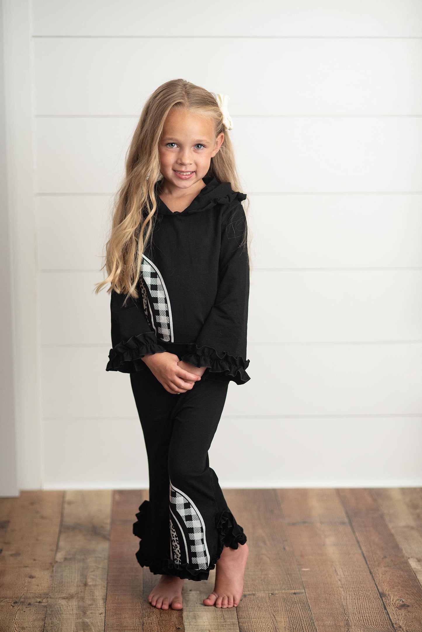 Kids Black & White Rainbow Check Set