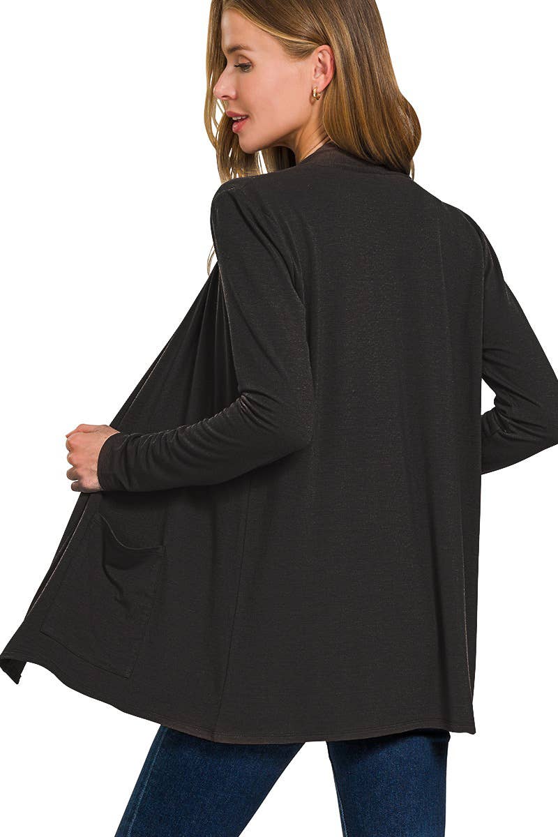 Flowy Open Front Cardigan