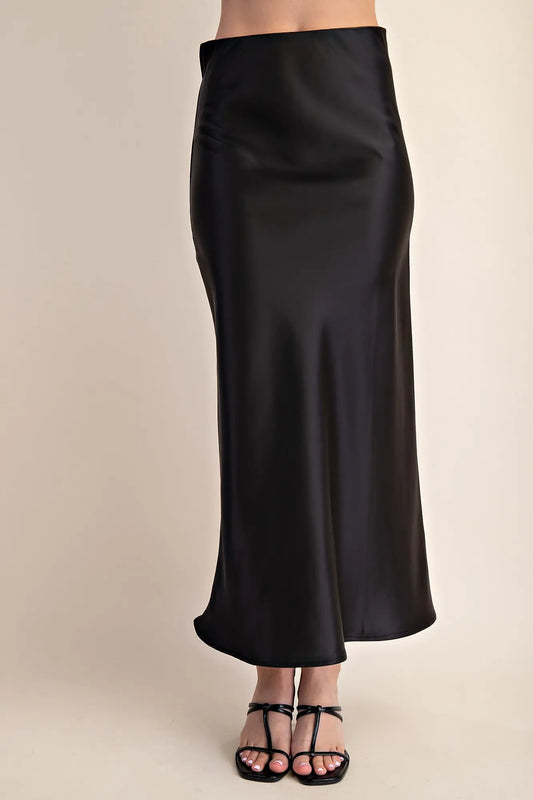 Satin Long Skirt