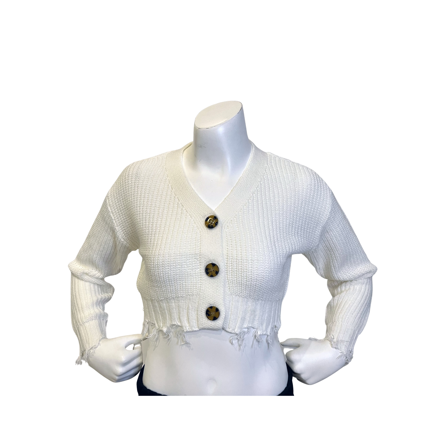 Tweens Cropped Button Front Cardigan