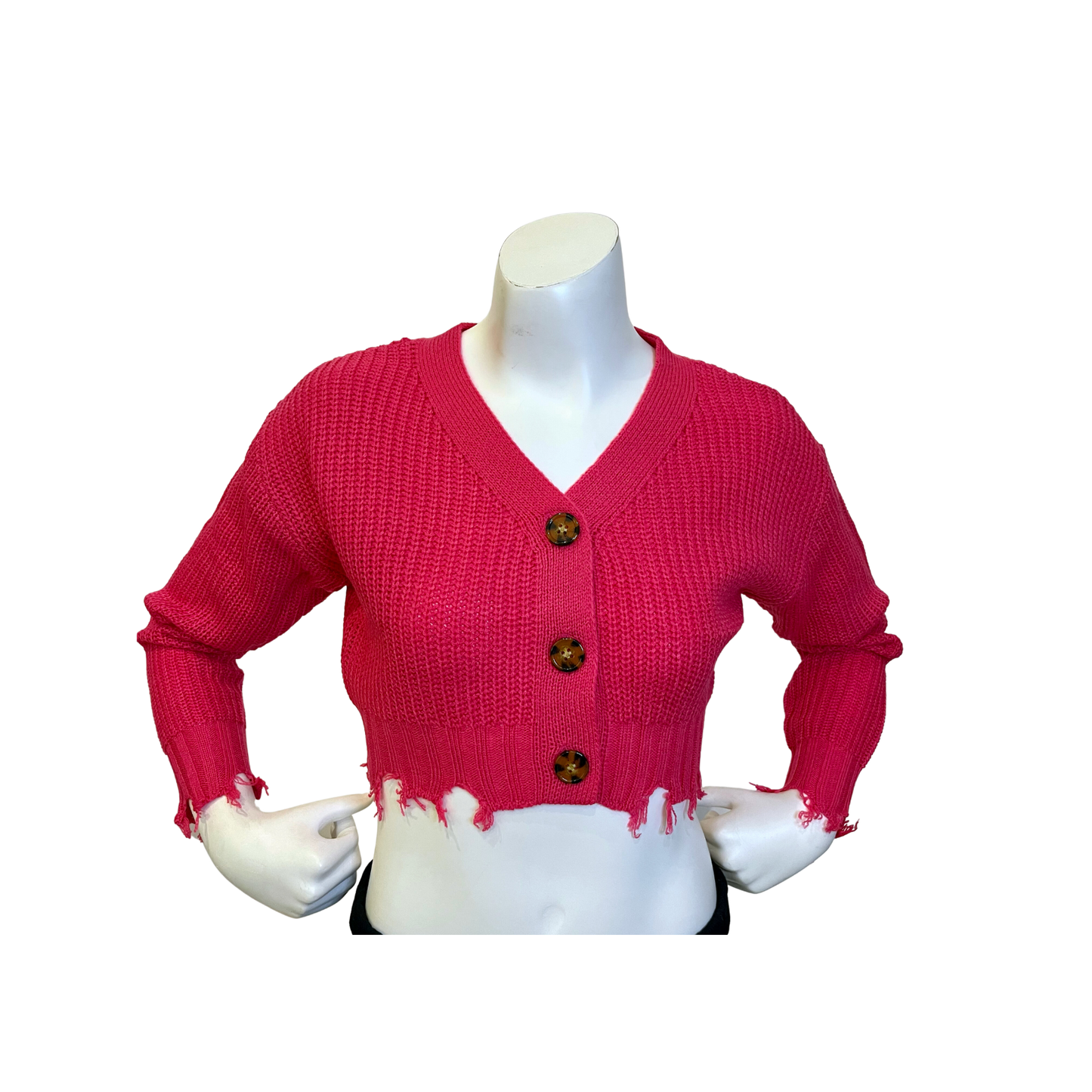 Tweens Cropped Button Front Cardigan