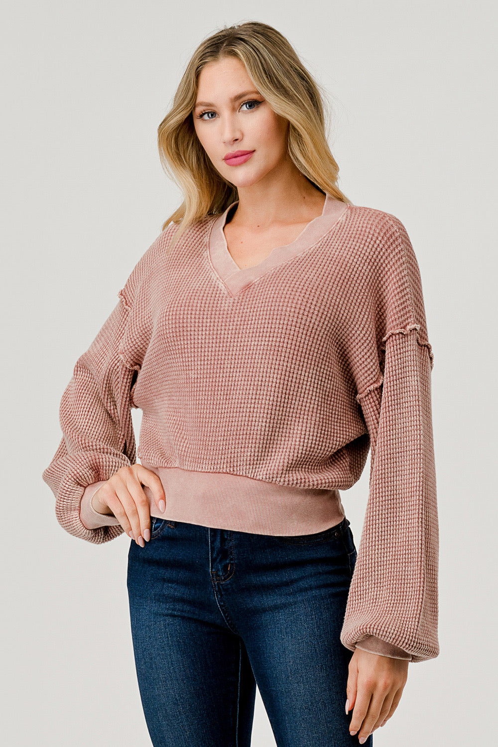 Hashttag Mineral Dye Oversize Crop Top