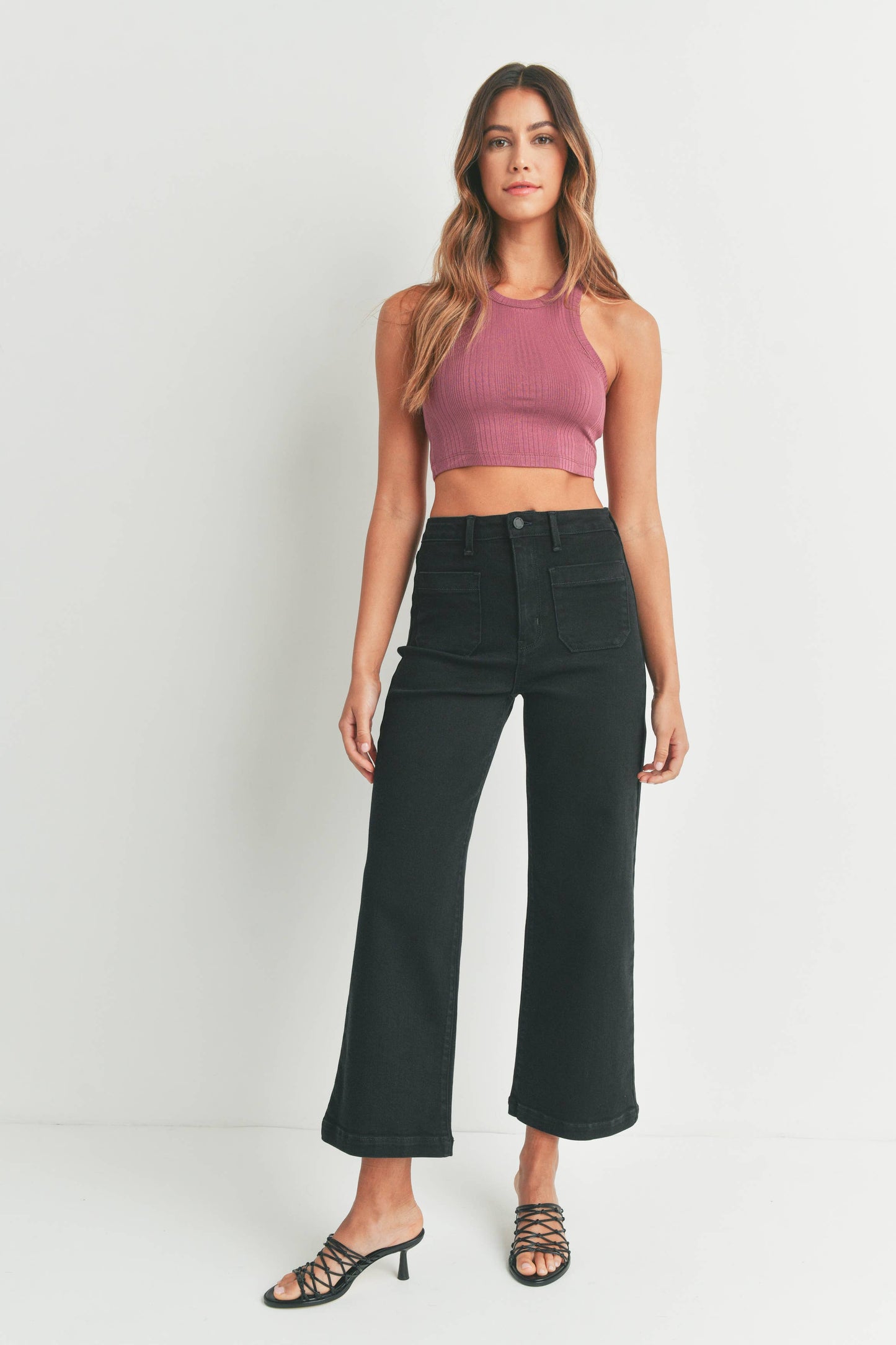Just Black Two Patch Pocket Wide Leg