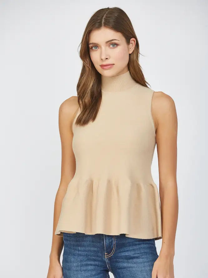 Fate Sleevless Peplum Sweater