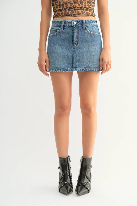 Just USA Jean Micro Skirt