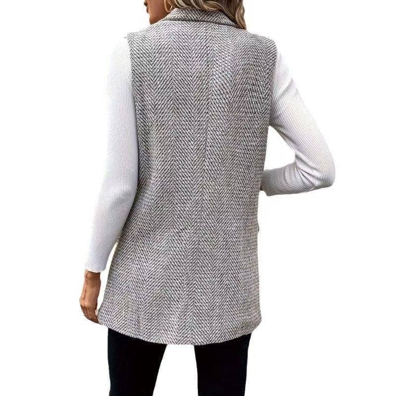Elegant Tailored Vest Blazer