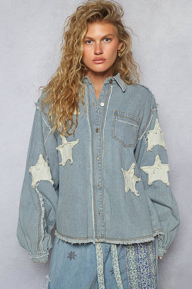 Pol Star Patch Shacket