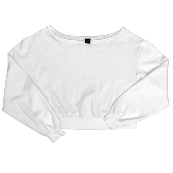 Suzette Cloud Off the Shoulder Sweatshirt- White