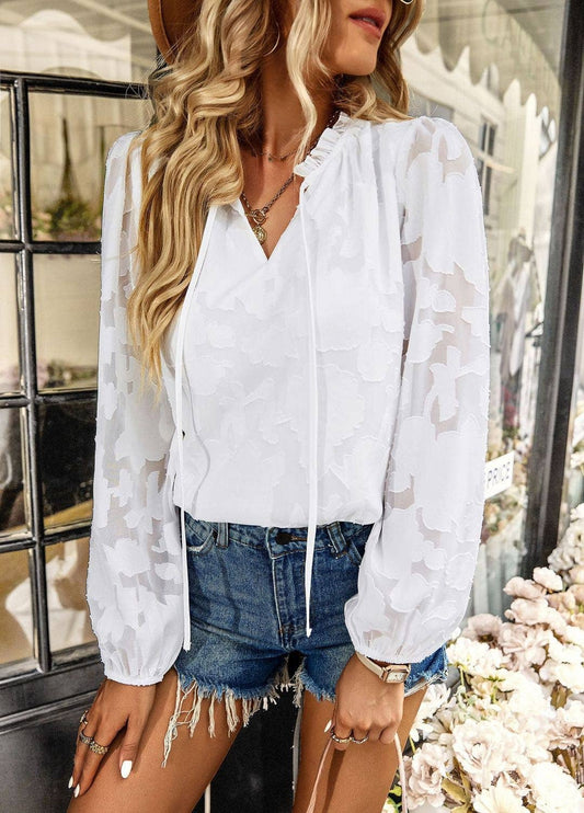 Miss Sparkling Long Sleeve Blouse - Novelty Knitwear Design