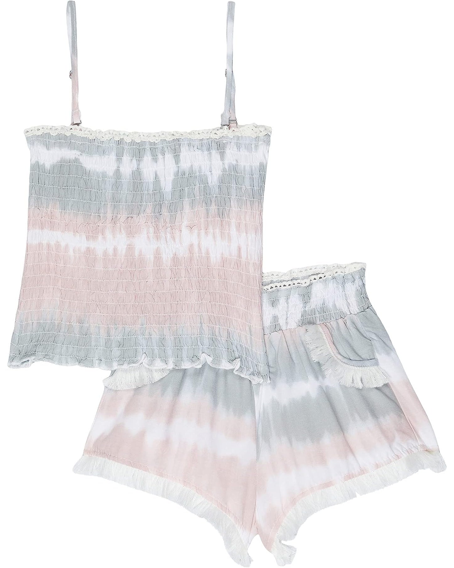Vintage Havana Tween Tie Dye Fringe Short