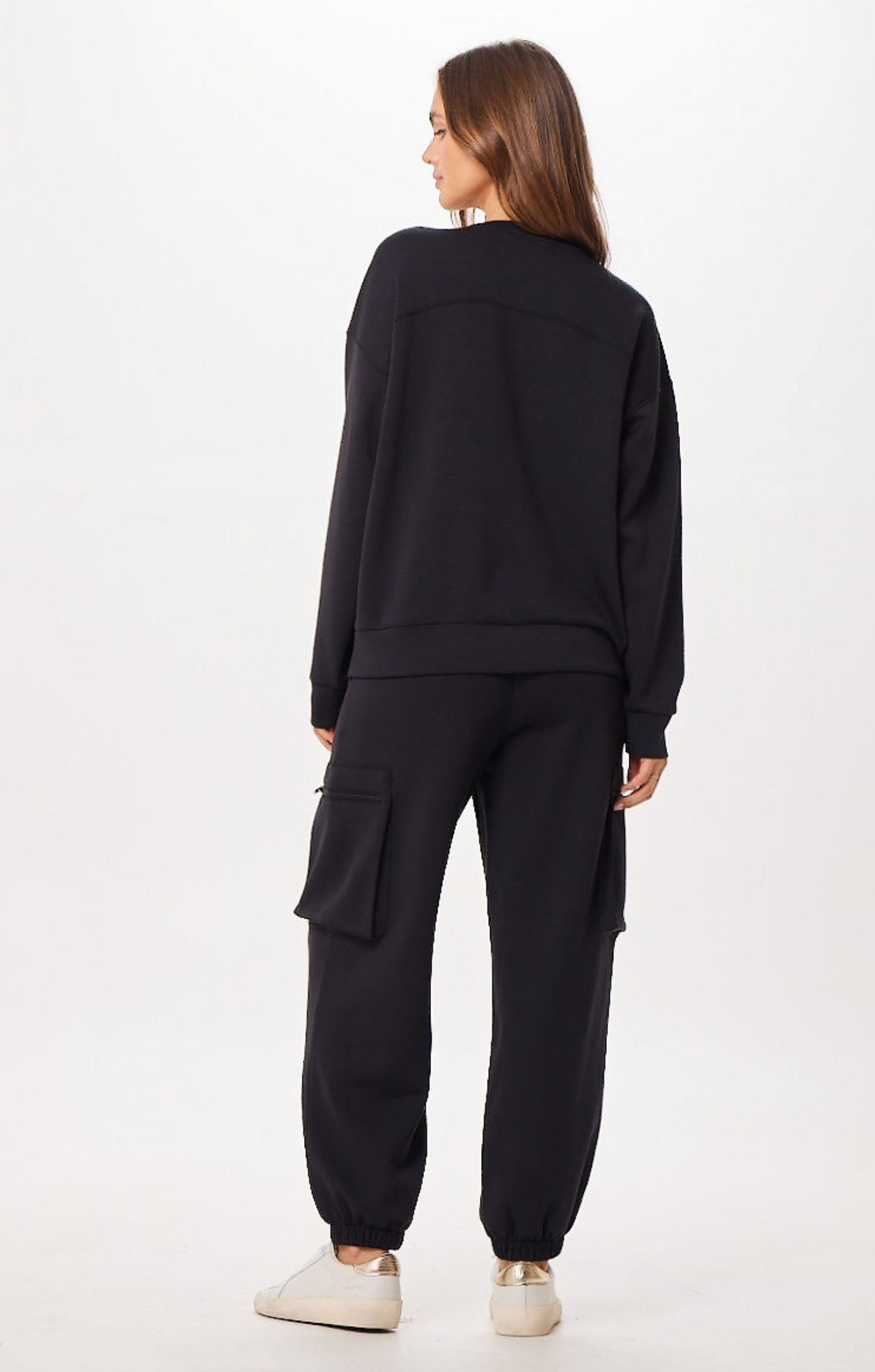 Vintage Havana Black Cloud Fleece Jogger With Side Pockets