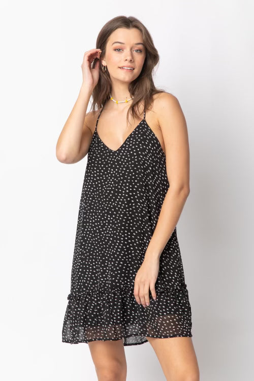 Very J Black Dot Dress
