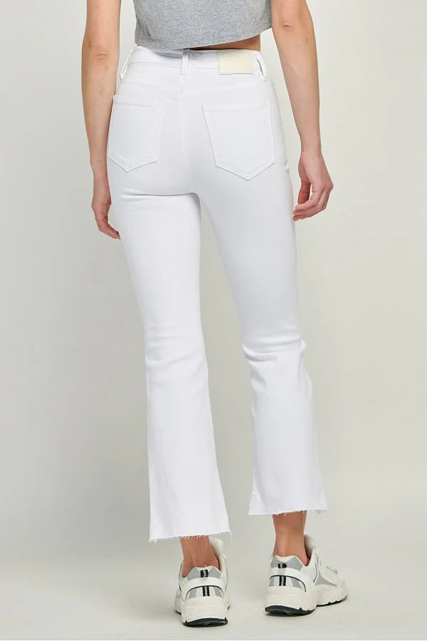 Hidden Happi High Rise Crop Flare with Step Hem