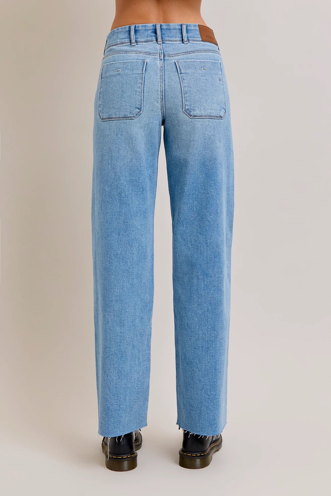 Hidden Logan Medium Two Button Patch Pocket Dad Jean