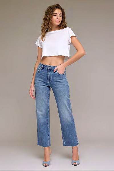 Hidden 28" Inseam Tracey High Rise Straight