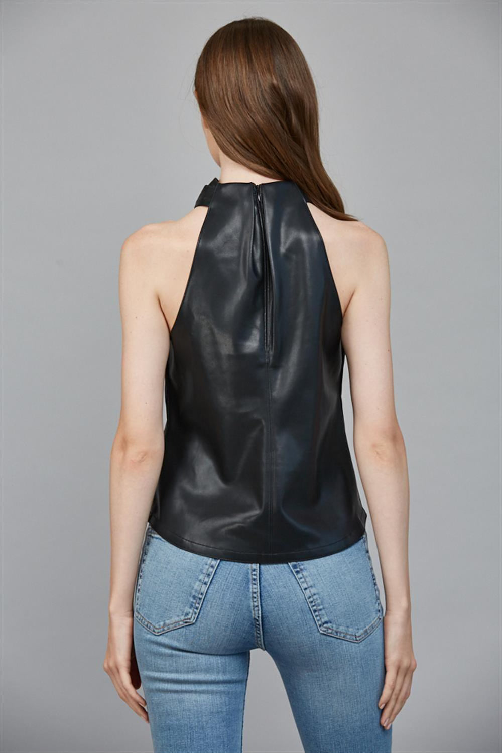 Fate Faux Leather Criss Cross top