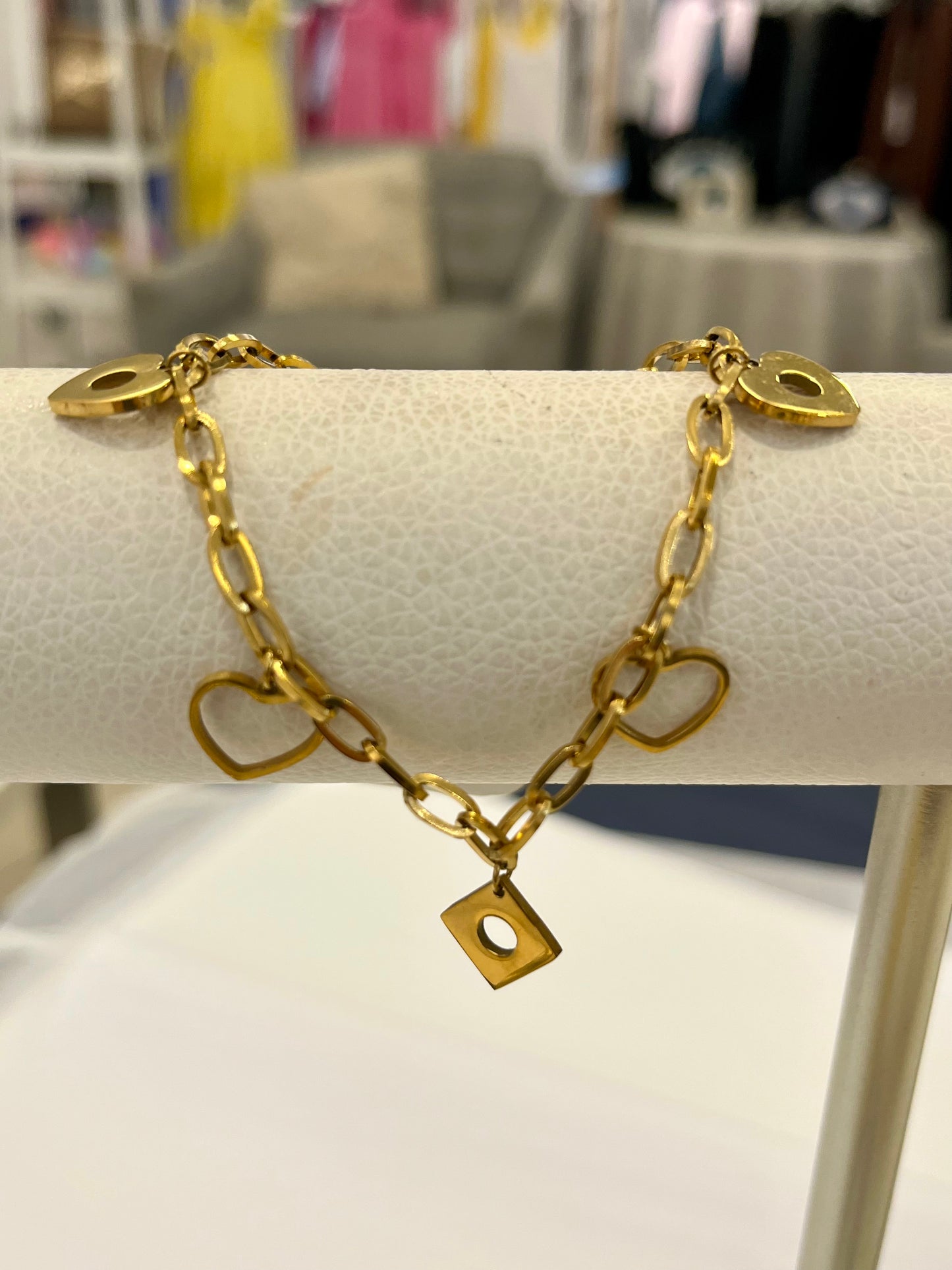 Gold Tone Charm Bracelet