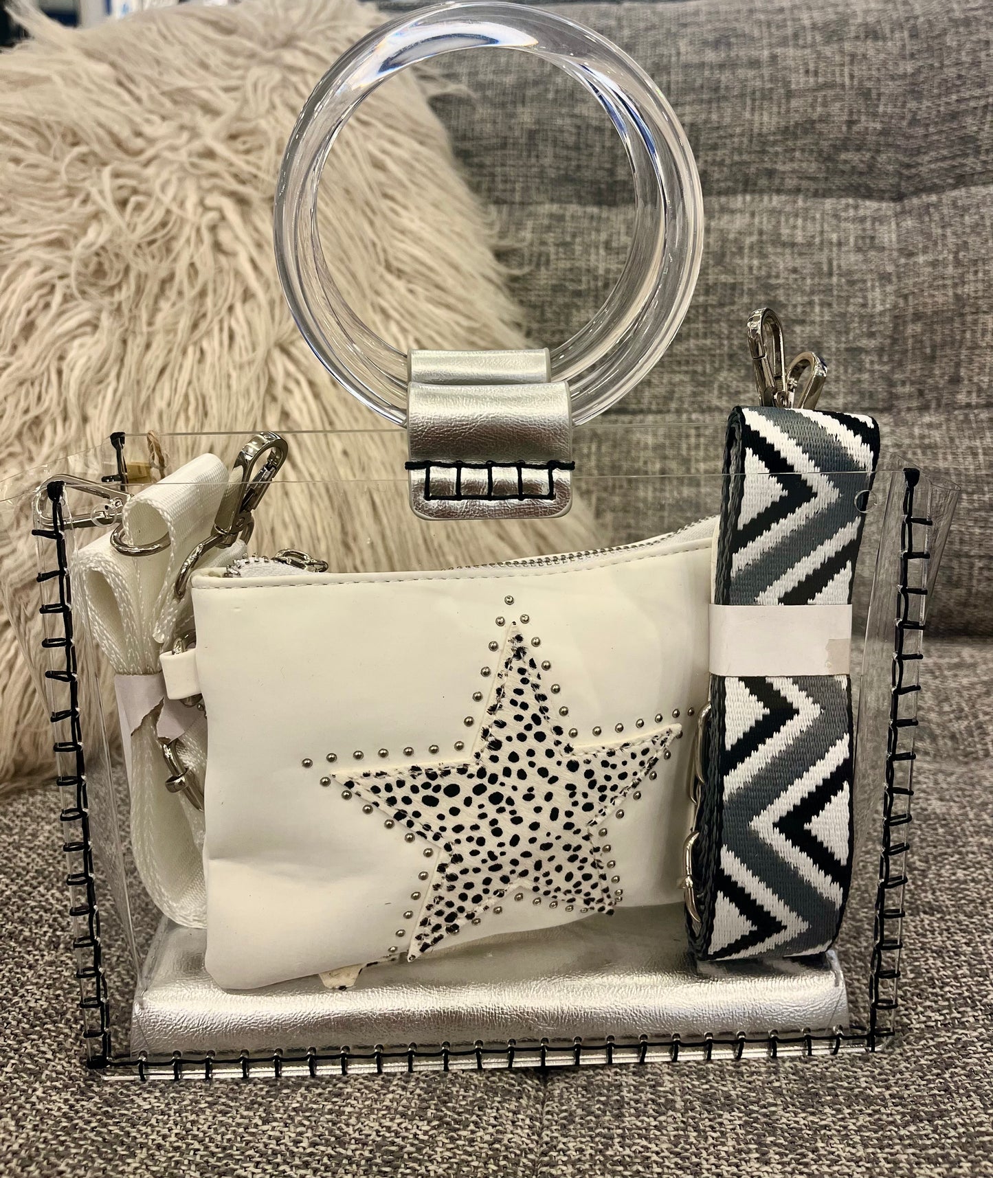 Vintage Havana Mini Molly White Cheetah Bag