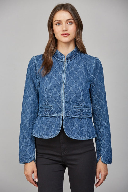 Fate Quilted Denim Jacket