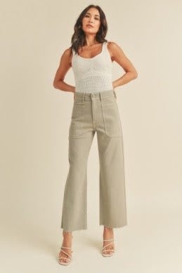 Just Black Eucalyptus Utility Wide Leg Pant