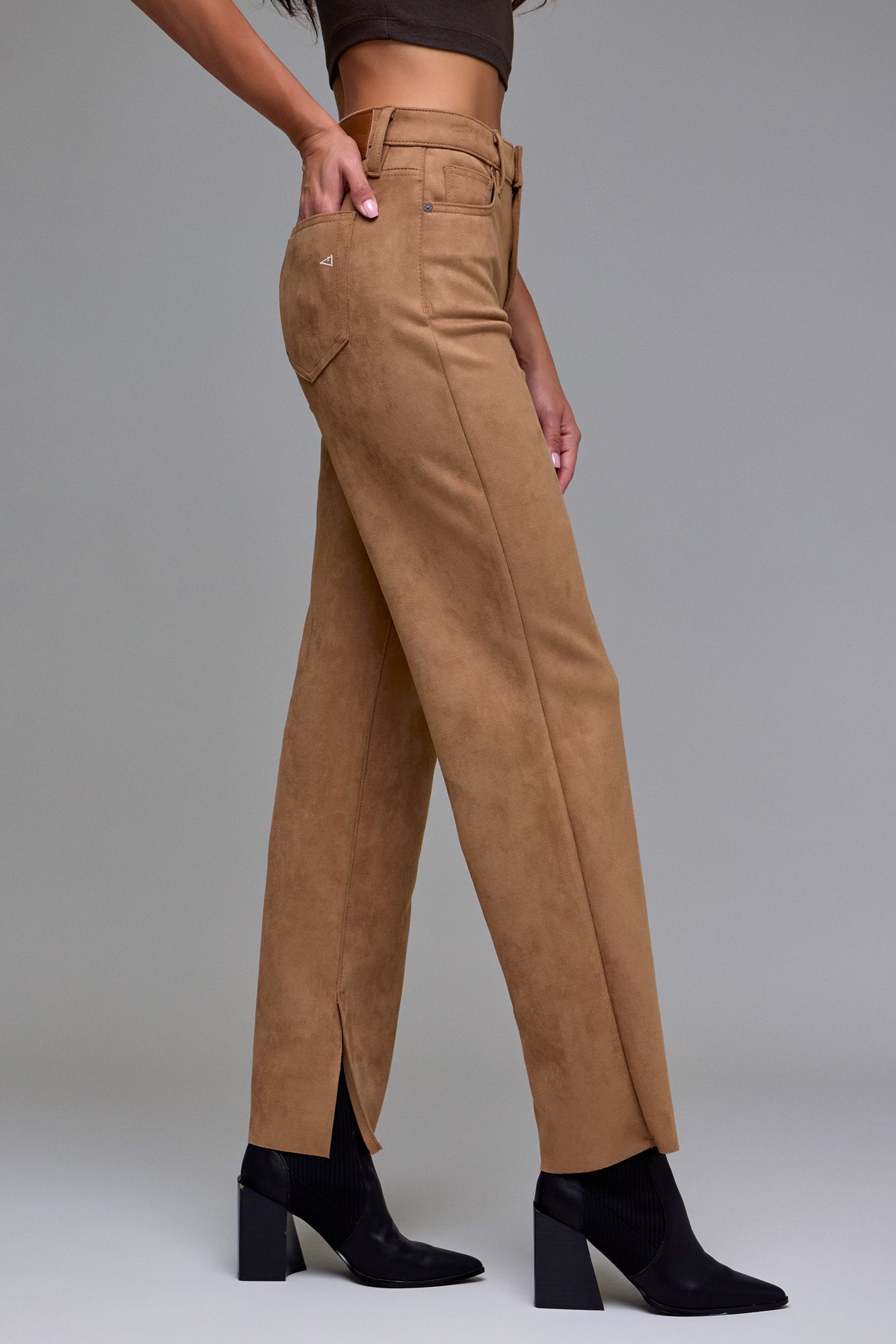 Hidden 32" Inseam "Comfort" Flare Suede Jean