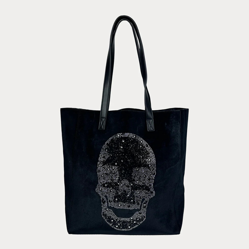 Sophie Velour Skull Embossed Tote - Anniversary Collection