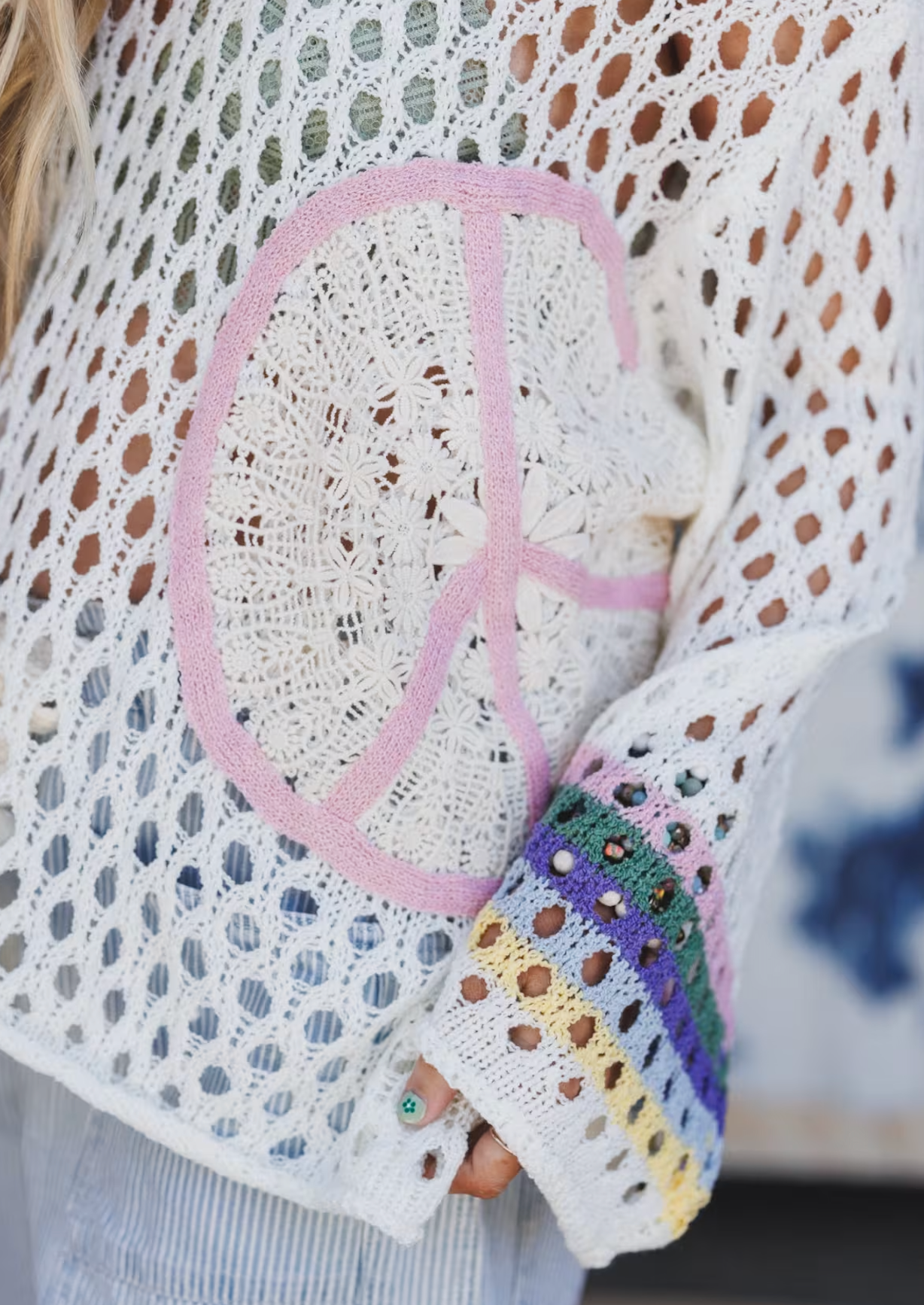 Peace Mesh Top