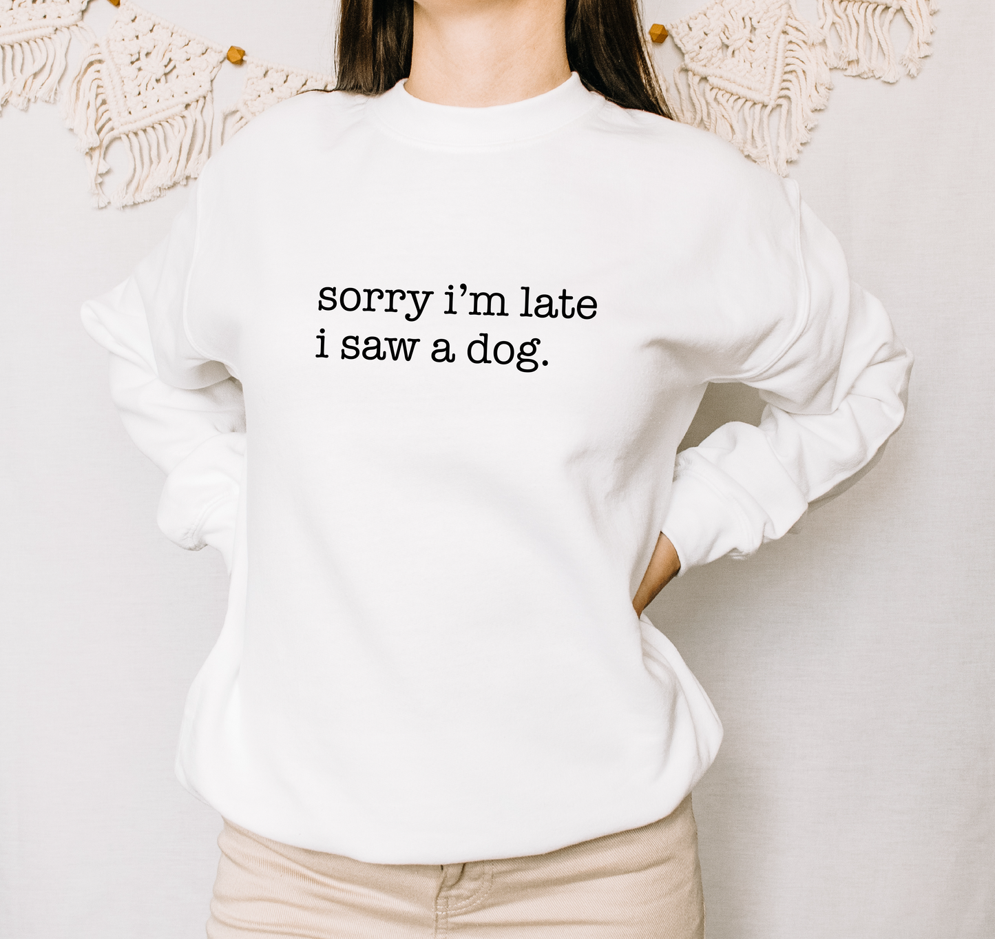 Sorry I'm Late I Saw a Dog Sweatshirt