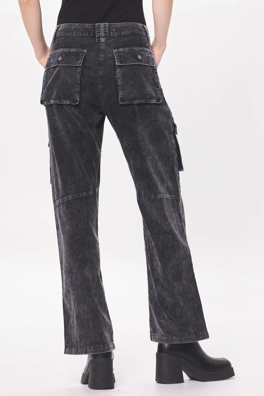 Vintage Havana Slate Blue Baby Cord Cargo Pant