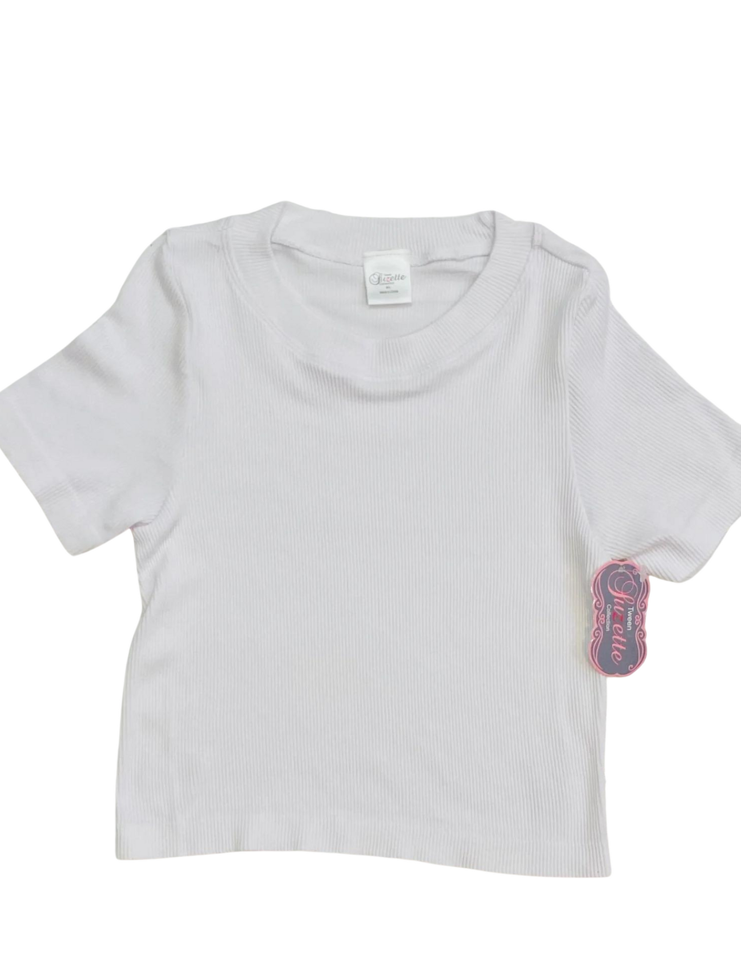 Suzette Tween Ribbed Seamless Short Sleeve Top