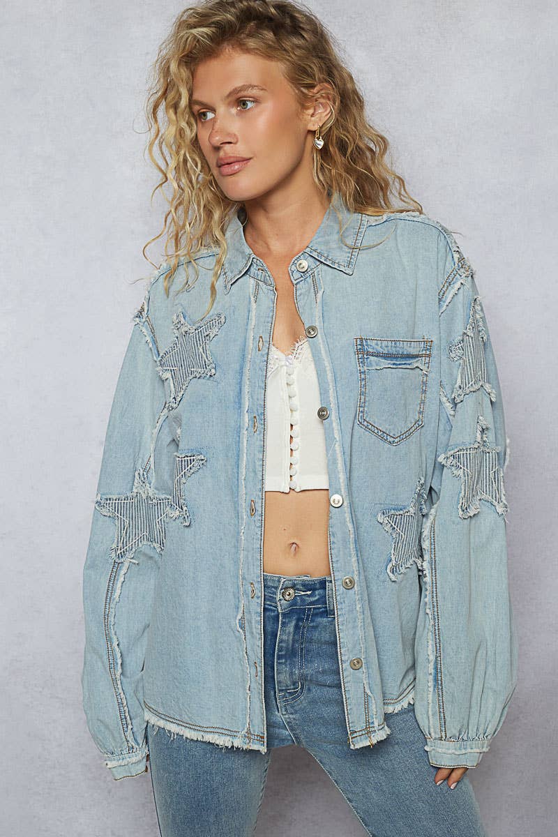 Pol Star Patch Shacket