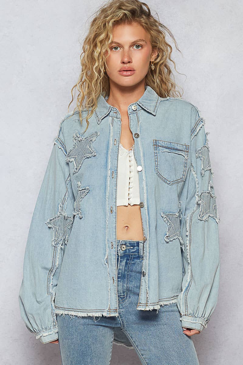 Pol Star Patch Shacket