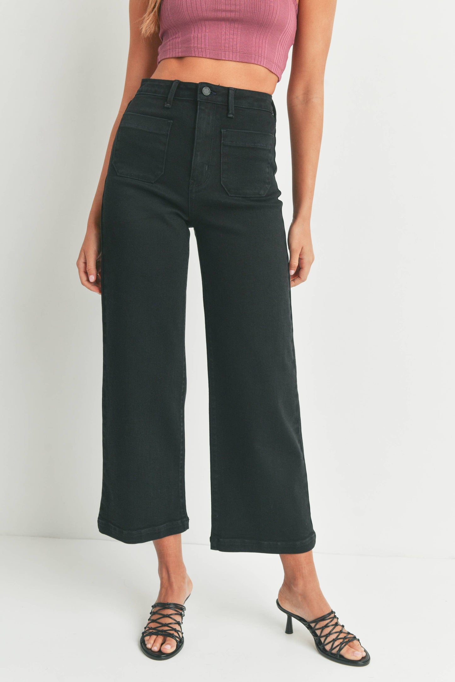 Just Black Two Patch Pocket Wide Leg