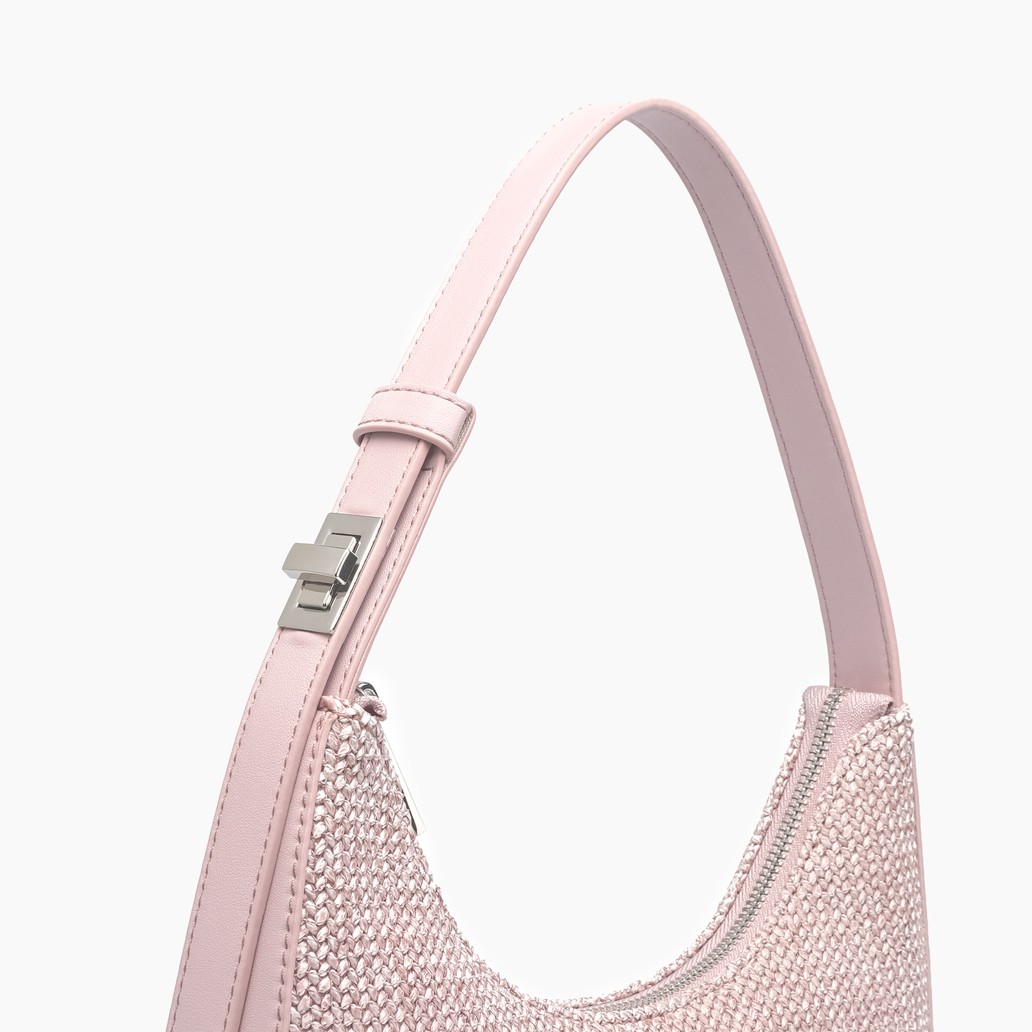 Luna Coastal Straw Shoulder Purse