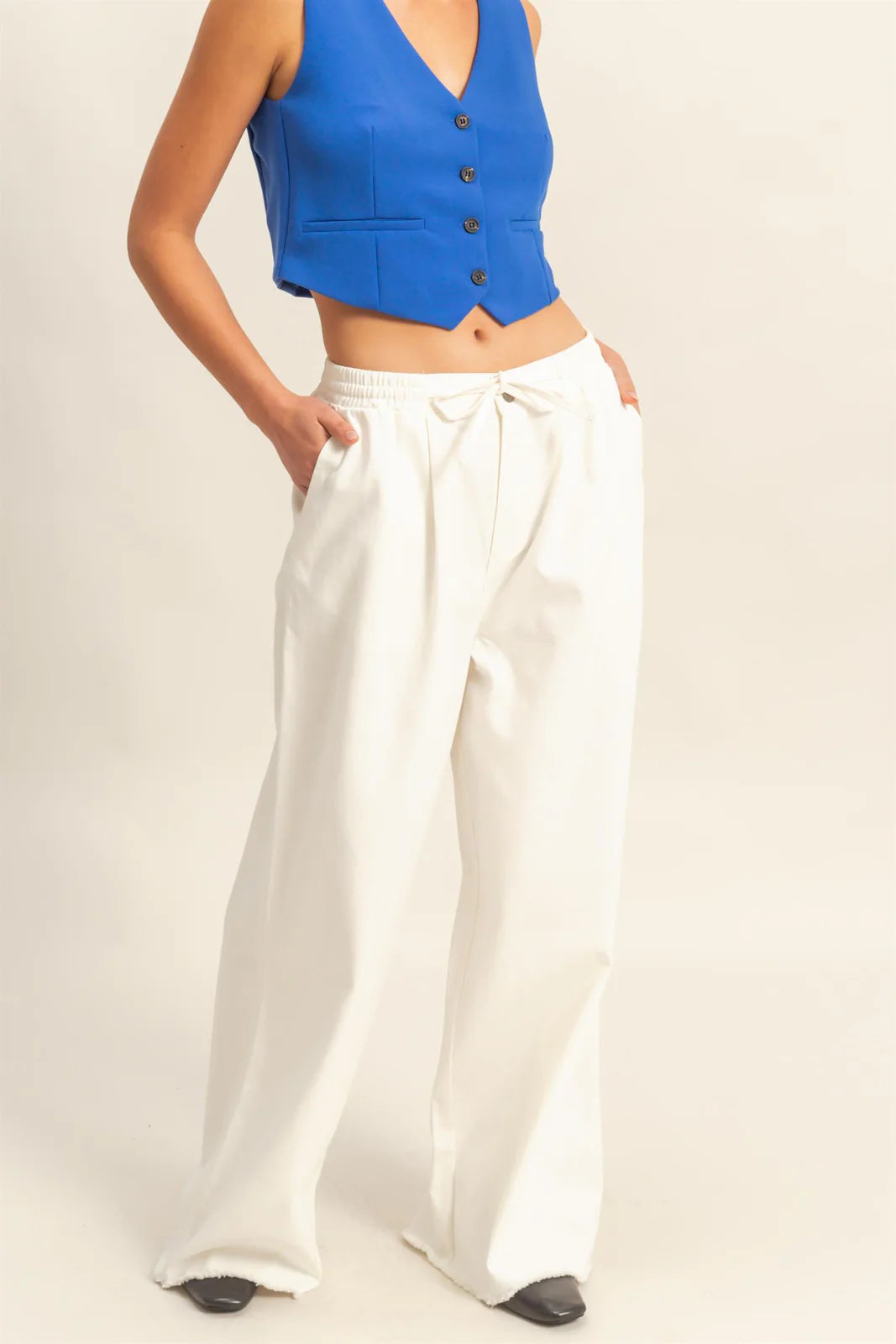 Loose Fitting Drawstring light weight Jeans