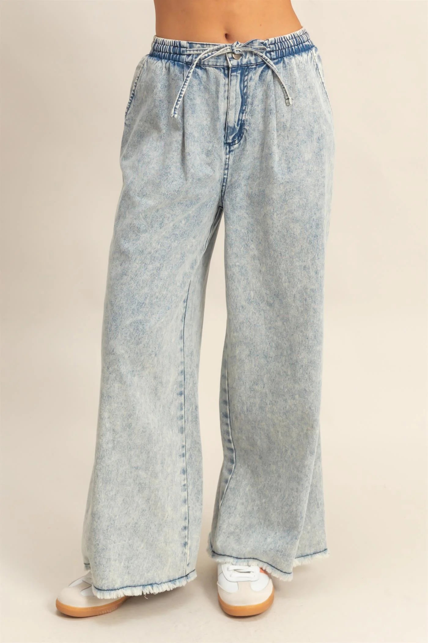 Loose Fitting Drawstring light weight Jeans