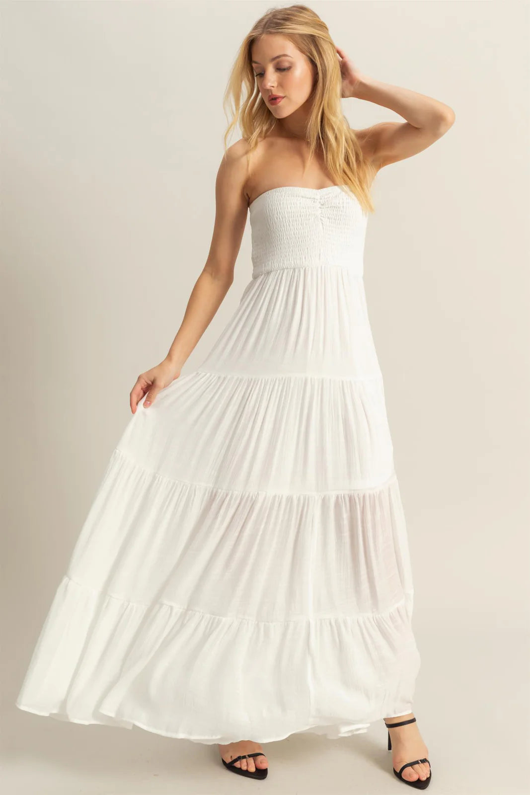 Flowy Strapless Dress