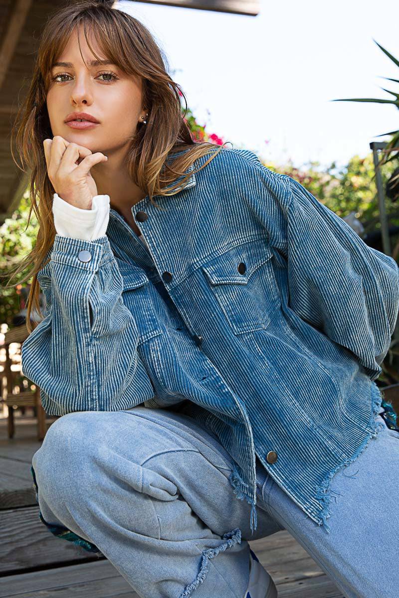 POL Corduroy Trucker Jacket