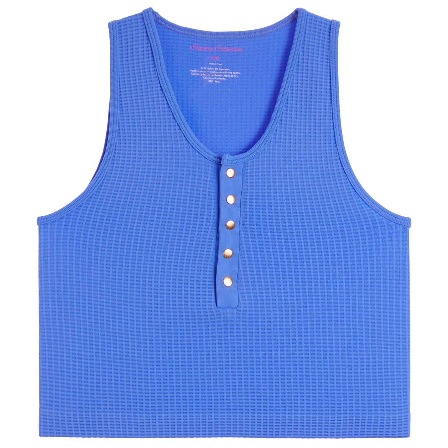 Suzette New Waffle Snap Henley