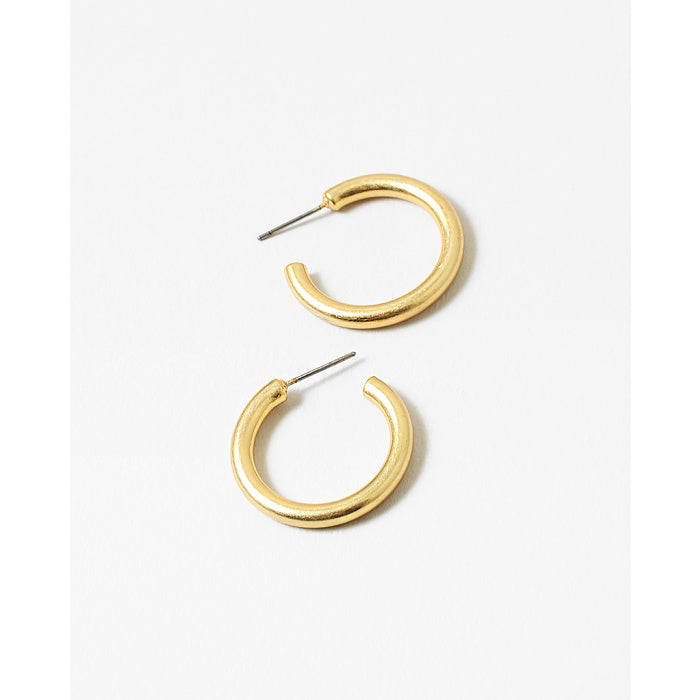 Worn Gold Hoops