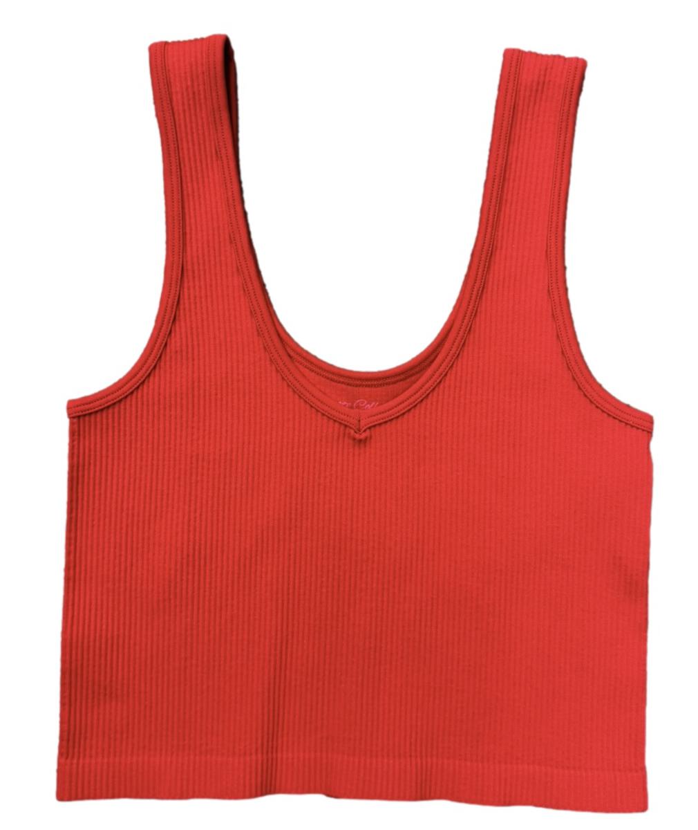 Suzette Ribbed Brami V-Neck Tank