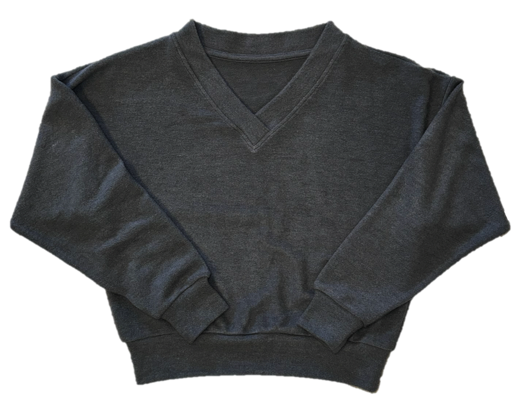 Suzette Tween Cuddle Soft V Neck Sweat Shirt