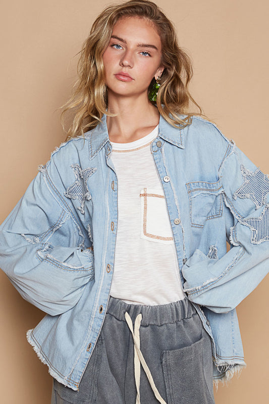 Pol Clothing Star Denim Jacket