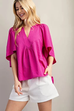 Glam V Neck Fly Away Sleeve