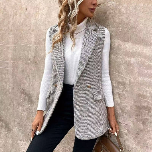 Elegant Tailored Vest Blazer