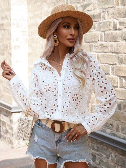 Floral Eyelet Long Sleeve