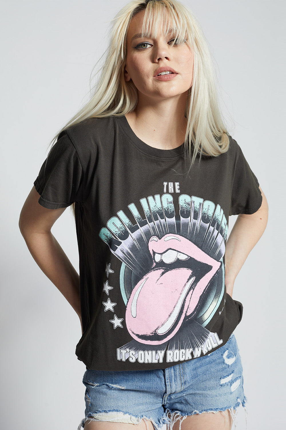 Recycled Karma The Rolling Stones Only Rock N Roll Vintage Black Tee