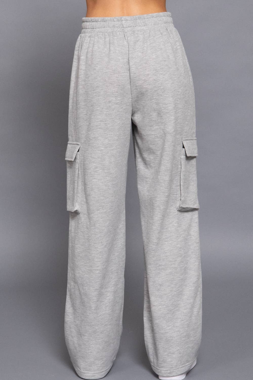 Waist Band Inner Fleece French Terry Cargo Long Pants