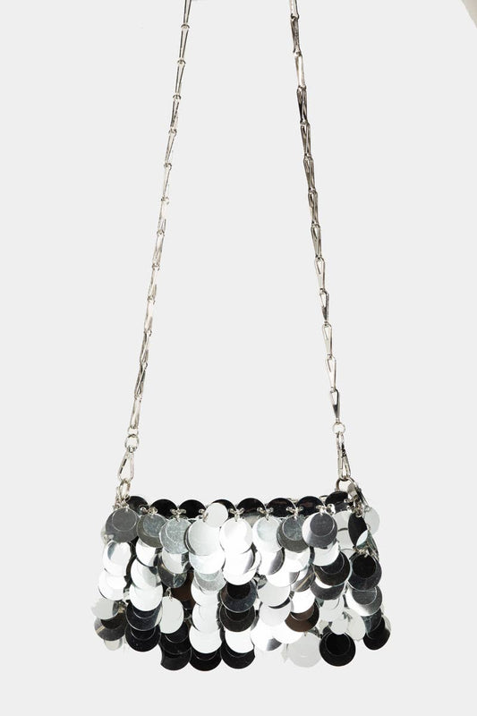 Sequin Disc Chain Mail Handbag