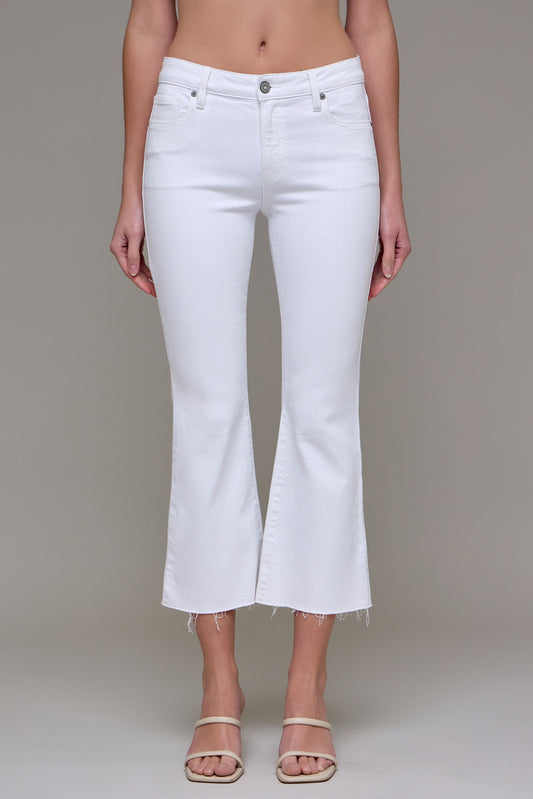 Hidden Happi Mid Rise White Jeans